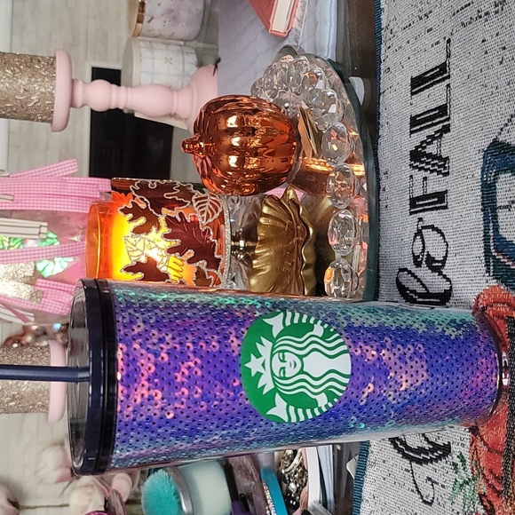 Starbucks tumbler purple sequin - Picture 1 of 4
